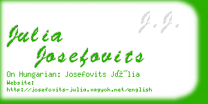 julia josefovits business card